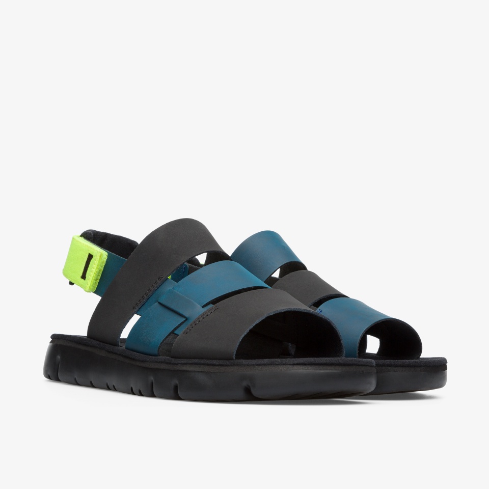 Sandalias Camper Twins Hombre - Azul Marino/Negras/Amarillo | Camper Mexico + 7061XBYMV